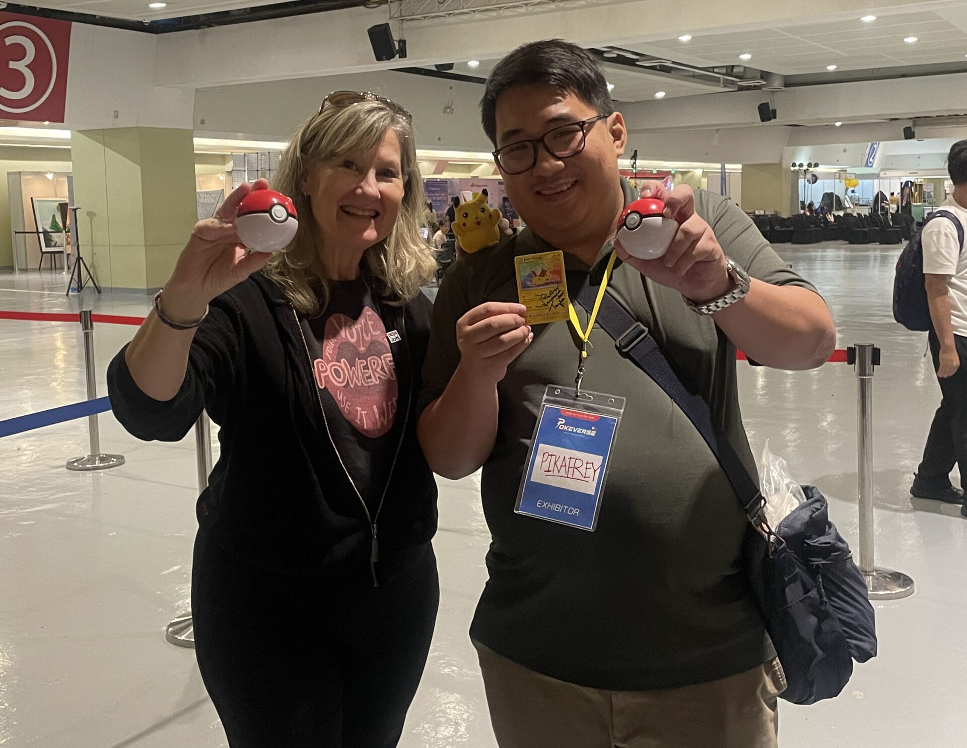 Pika frey with Veronica Taylor, the original voice of Ash Ketchum in the English dub of Pokemon. 
