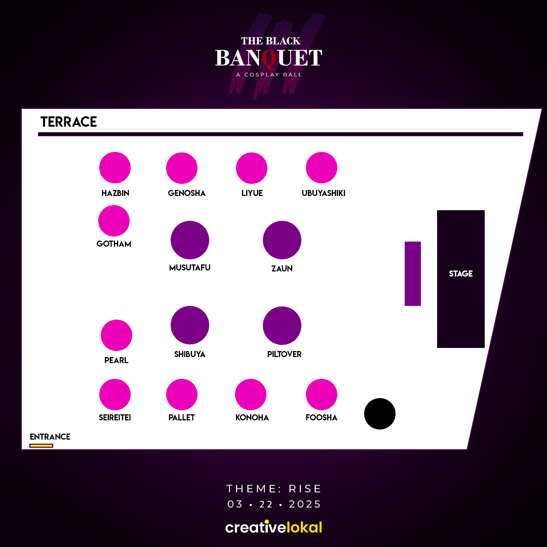 Creative Lokal PH - black banbquet floorplan 2